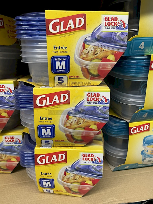 HUGE ALL – FOR – ONE LOT of Glad Storage Sets – Various Sizes, Shapes and Models. 25+ Containers - Image 7 of 10