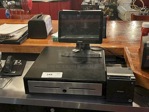 HIGH QUALITY! Toast POS System With Locking Cash Drawer and Epson Printer. - Image 1 of 1