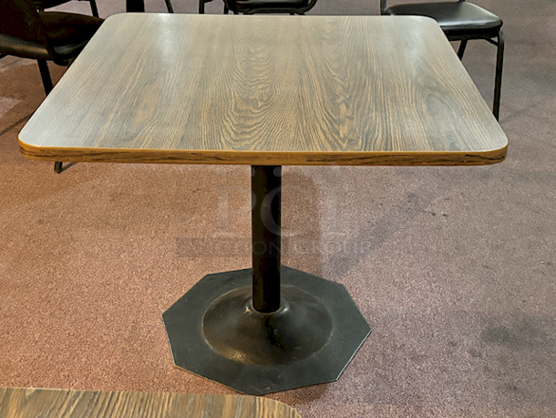 AMAZING! 30" Square Wood Tabletop With Base. 30x30x29 - Image 3 of 3