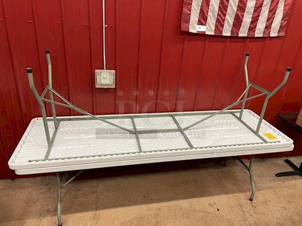SWEET! Fold Out Table, Approx 8ft. White - Image 3 of 3