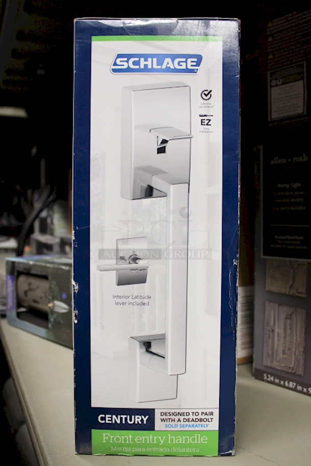 VARIETY LOT!! (1) Ozark Trail 4-Pack 14oz Stainless Steel Wine Glasses, (1)Ozark Trail 4-Pack 10oz Stainless Steel Low Balls, (1) SCHLAGE Century Front Entry Handle. 3x Your Bid - Image 3 of 3