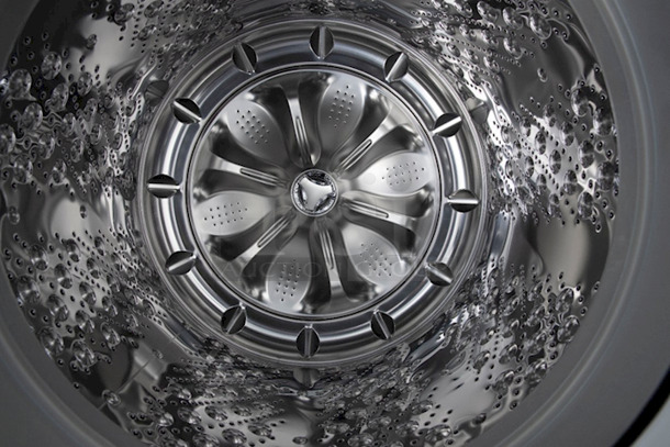 BEAUTIFUL!! NEW/NEVER USED! LG - 5.0 Cu. Ft. High-Efficiency Smart Wi-Fi Enabled Top Load Washer with TurboWash3D™ Technology. (White) Matching Electric Dryer: Model DLEX7300WE - Image 3 of 6