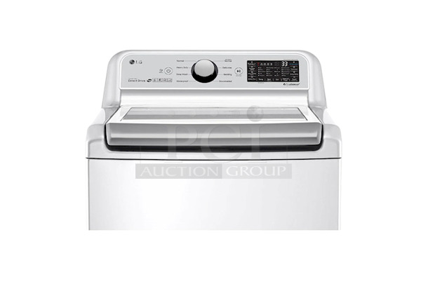 BEAUTIFUL!! NEW/NEVER USED! LG - 5.0 Cu. Ft. High-Efficiency Smart Wi-Fi Enabled Top Load Washer with TurboWash3D™ Technology. (White) Matching Electric Dryer: Model DLEX7300WE - Image 5 of 6