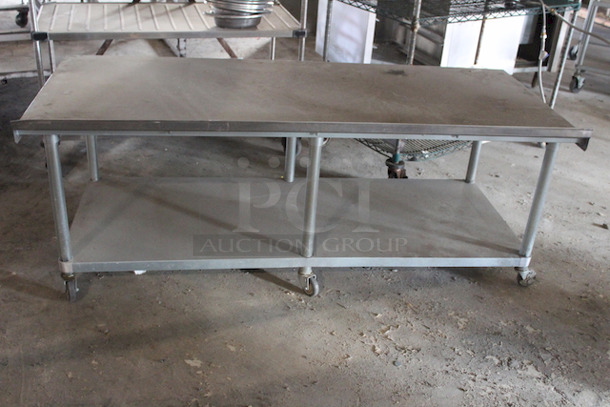 DO NOT PASS ON THIS!! Allstrong WT-3072-C  (1) Shelf Work Table Stainless Steel Top With 2" Flanged On All Edges. Standard Under-Shelf - Stainless Steel With 1-1/2" Flanged Edges.30"	72"	35" - Image 6 of 9