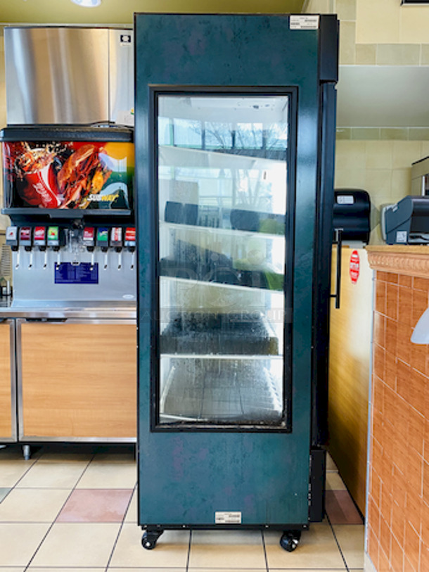 BEAUTIFUL! True GEM 26 Beverage Merchandiser. Works Perfect. 

Dimensions & Utilities
Shelves: 2511⁄16 in. L x 231⁄4 in. D
Overall: 30 in. W x 301⁄2 in. D x 785⁄8 in. H
5.4 A, 1⁄3 HP
115 V/60 Hz/1 ph, 9-ft. cord with a NEMA 5-15P plug - Image 5 of 9