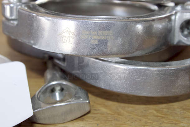 NEW-NEVER USED Glacier Tanks 2” Sanitary Clamps, Single Hinge, SS316 Stainless Steel 6x Your Bid - Image 3 of 3