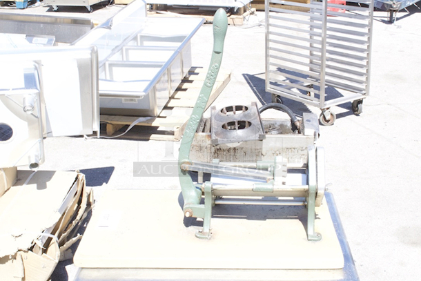 Choice Prep 1/4" French Fry Cutter Mounted To cutting Board.  - Image 1 of 9
