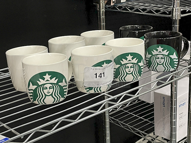 Starbucks 14fl oz/414ml Coffee Mugs – Microwave & Dishwasher Safe [6] White, [2] Black. 8x Your Bid