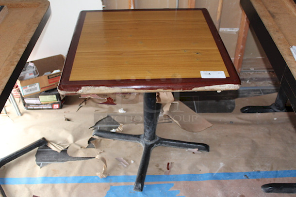 30"x30" Wood Laminated Table Top With Base. 30"x30"x29" - Image 2 of 4