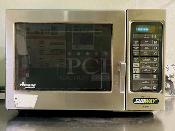 BEAUTIFUL! Amana Model RFS10SW2 Stainless Steel Commercial Countertop Microwave Oven With View Through Door! 

CONDITION: 10/10

