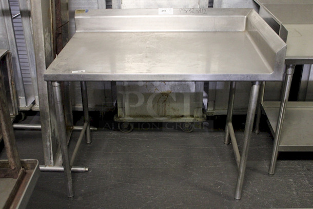 Stainless Steel Table With Backsplash and Sidesplash. 49x32x42