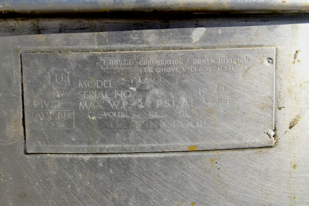 Groen PT-60 60 gal Steam Kettle - Stationary, 2/3 Jacket, Direct Steam 31x39. - Image 5 of 5