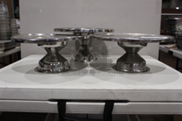 Set of 3 Stainless Steel Round Cake Stands
13x6-1/2
3x Your Bid
 - Image 6 of 6