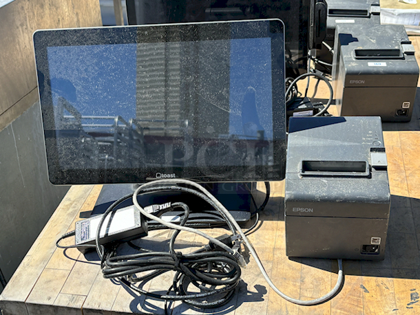 Toast POS System With Card Reader & Epson M267E Printer.  - Image 1 of 3