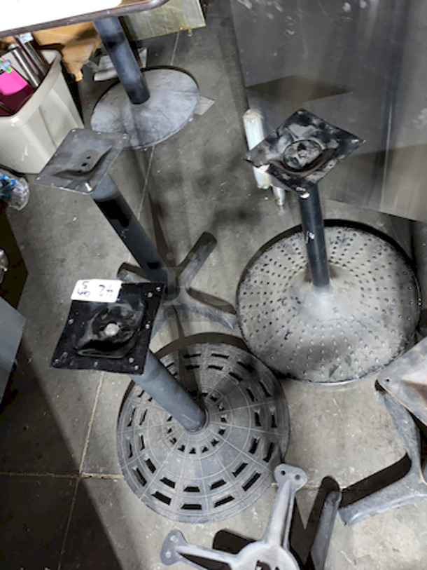 GIGANTIC LOT! (8) Table Bases With Round and Cross Bases. - Image 4 of 8