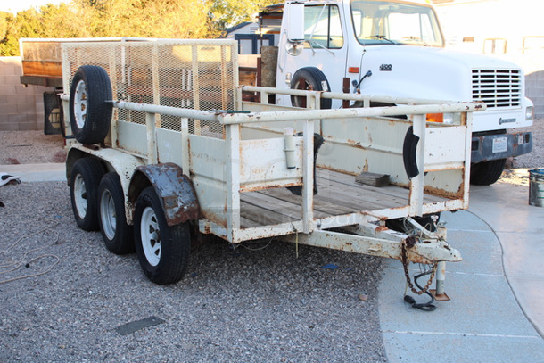 HEAVY DUTY! 6 Wheel Trailer With (2) Spare Tires. 