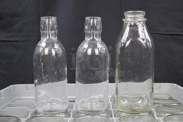 DEAL! 20 Compartment Glass Rack With (4) Extenders and (21) Mil Jugs/Water Serving Bottles.  - Image 2 of 5