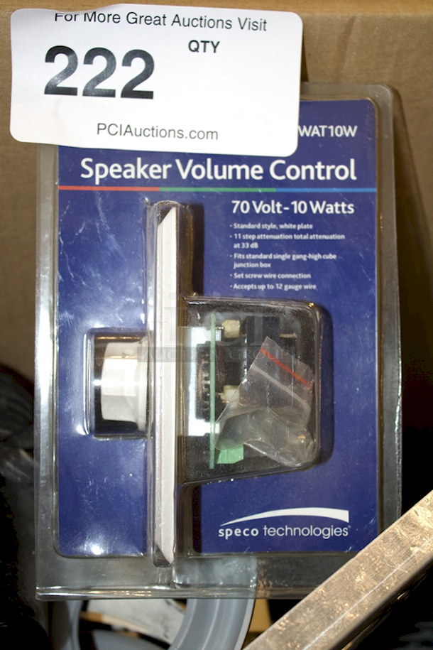 Box Of High Quality Outdoor Lights, New/Unopened Speco Technologies 70v 10watt Speaker Volume Controls and Outdoor In-ground Mountable LED Lights With Hardware  - Image 2 of 4