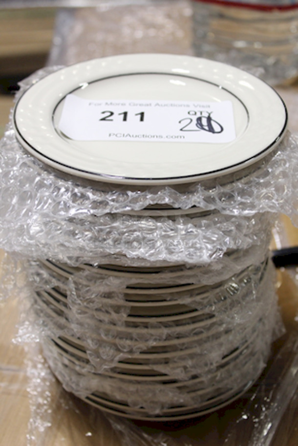 AMAZING! New Sterling China 21 Bread And Butter Dishes, 6-1/4". 20x Your bid - Image 1 of 5