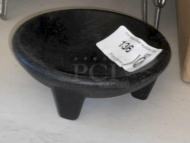 10-SPOT! HS Inc. NHS1005 20 oz. Charcoal Polypropylene Grande Molcajete. 7"x1-1/2" 10x Your Bid - Image 1 of 3