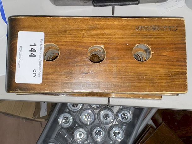 SHOTSKIS!!  Triple Shot Serving Trays, Wood. Approximately 15"x5". 5x Your Bid - Image 2 of 3