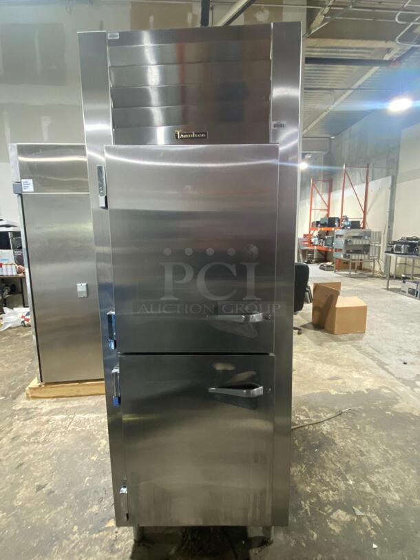 Traulsen Stainless Steel RHF132WP Solid Half Door Single Section Reach In Pass-Through Heated Holding Cabinet ..... worked when pulled

