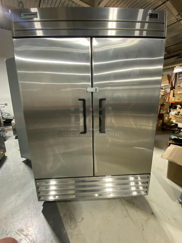 EF2A-FS, Freezer, Two Section Upright, Full Stainless Doors with Lock
 