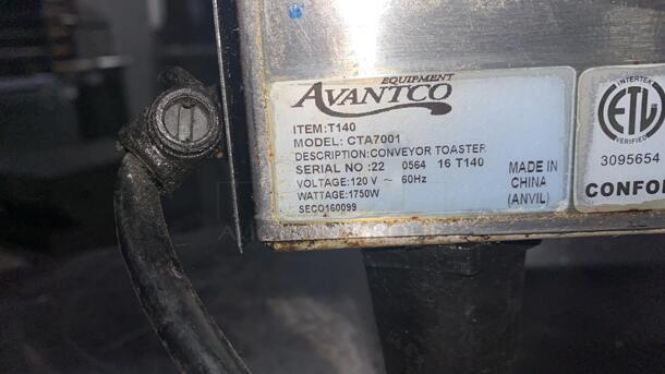 Avantco Commercial Conveyor Toaster - 300 Slices per Hour - Image 6 of 6