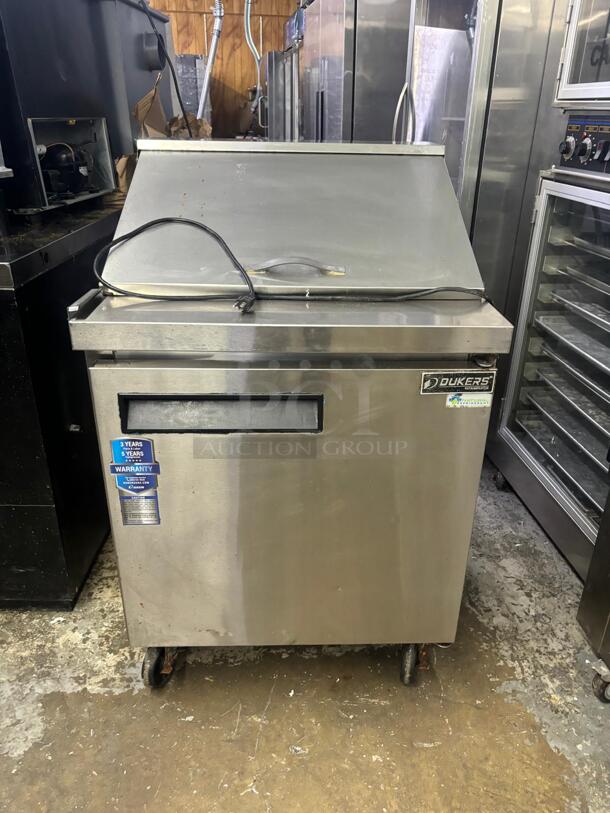 Dukers - DSP29 Commercial 29" Salad, Sandwich Food Prep Table Refrigerator Mega Top 6.6 cu.ft.
 - Image 1 of 5