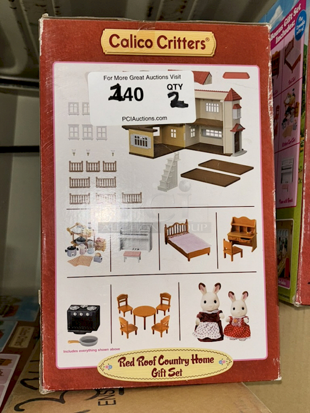 NEW!! Calico Critters Red Roof Country Home Gift Set. 2x Your Bid - Image 2 of 2