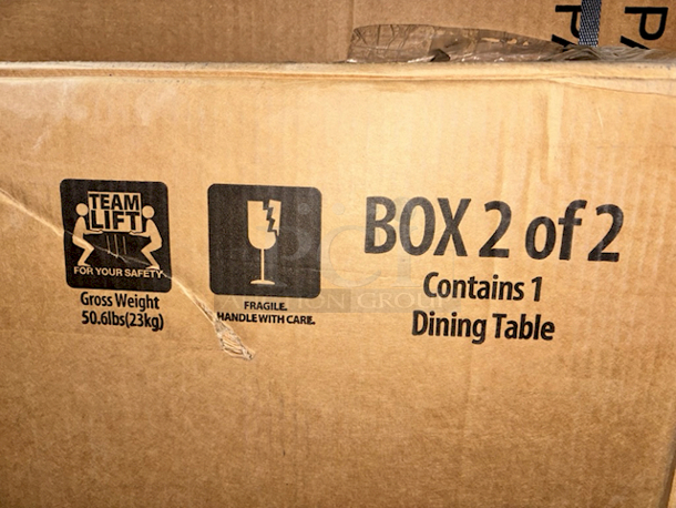 BOX 2 of 2 - Better Homes & Gardens HANS 5 Piece Sling Swivel Dining Set - Dining Table Only
 - Image 2 of 3