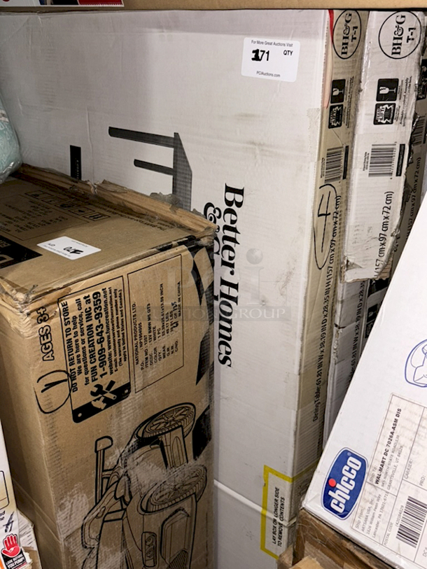 Better Homes & Gardens BH10-092-099-94 Milport Dining Tables 4x Your Bid. 

Holiday Time 7-1/2ft Pre-Lit Kennedy Fir QS-White Artificial Christmas/Holiday Tree, 4ft Diameter.  - Image 2 of 3