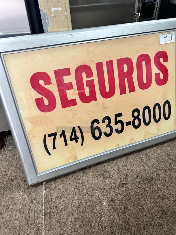 Illuminated Advertising Signage With Inside Light - Image 2 of 6