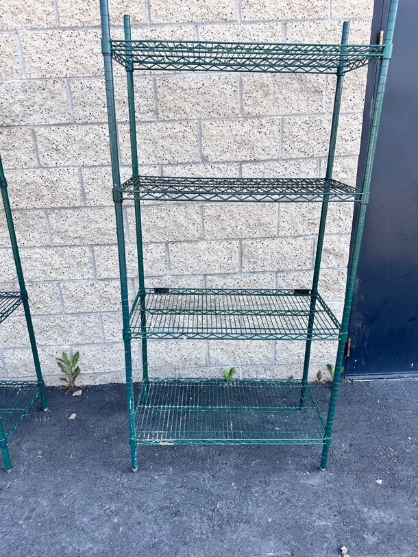 36x20x75  Green Wire Rack