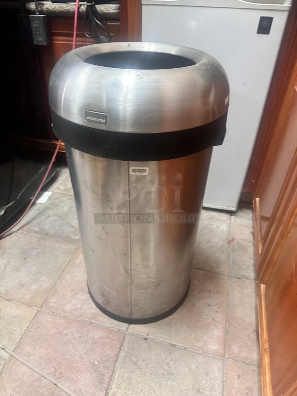 Simplehuman Stainless Steel Round Trash Container - Image 2 of 6