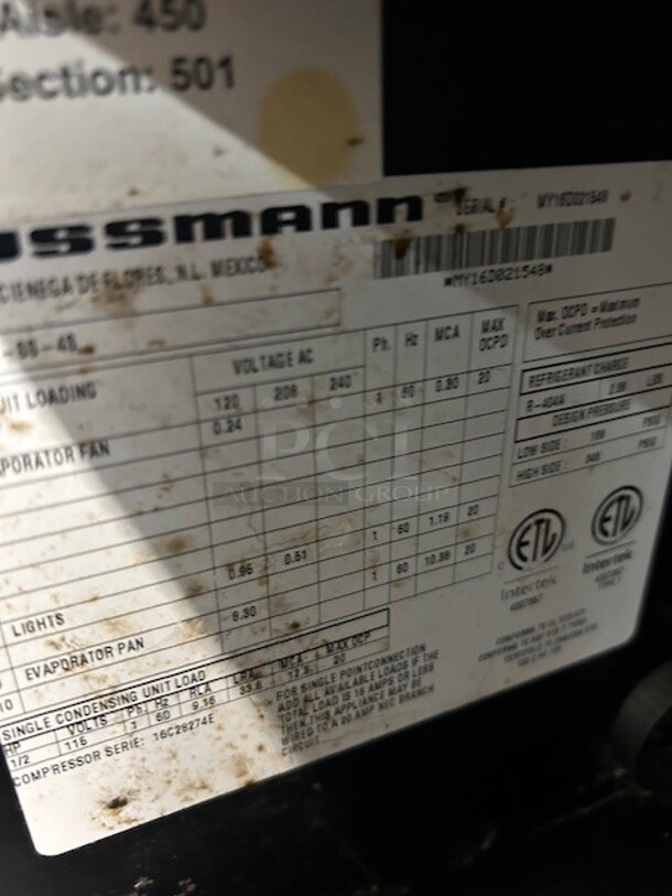 Hussmann Q3-SSM-4S Open Refrigerated Display Merchandiser 120/220 Volt Working - Image 5 of 10