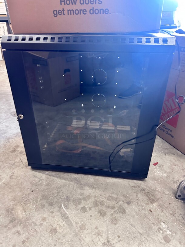 25 inch Tall steel component rack With a Key Great for Camera and Music  - Image 1 of 5