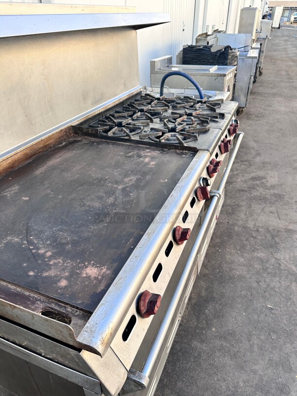 Wolf 72" Gas Stove With 36" Griddle and 6 Burner Stove With Two Ovens Tested and Working! - Image 8 of 8