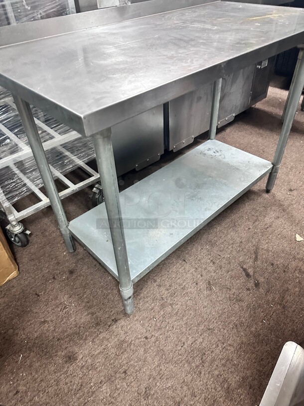 Clean Commercial 48 Inch Stainless Steel Work Table With Under Shelf - Image 4 of 4