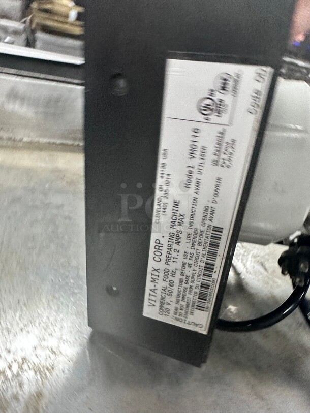 Vitamix Commercial VM0116 Drop in  Commercial Drink Blender NSF 115 Volt Working - Image 3 of 8