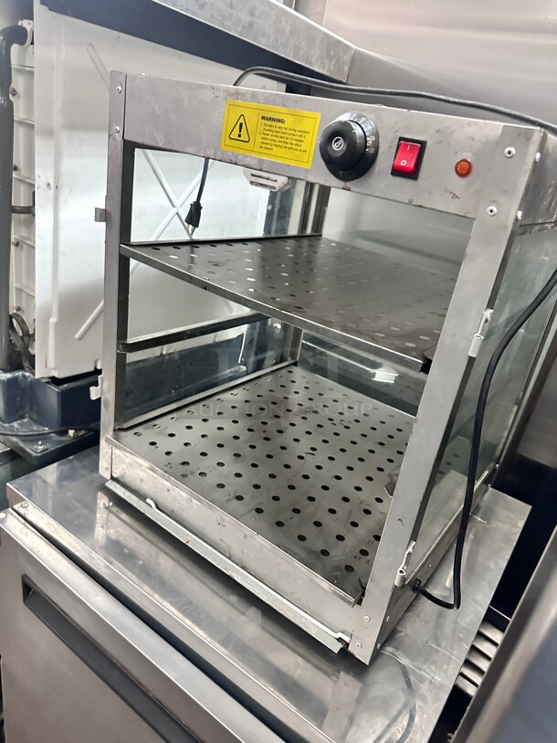 Commercial 3 Tier Food Warmer Display Case Pizza Cabinet Missing Front Door 115 Volt Working - Image 2 of 6