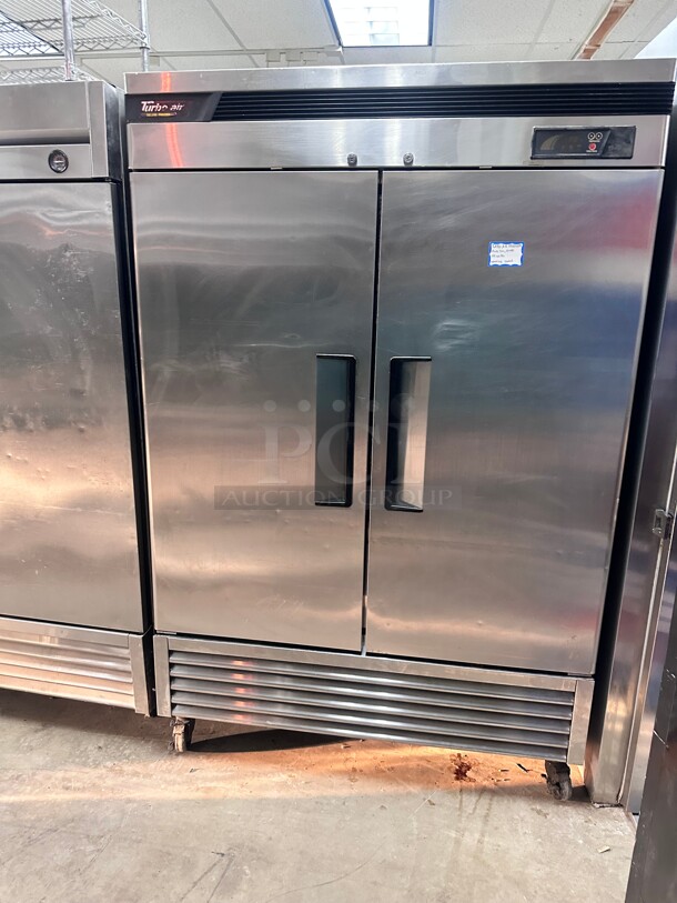 Excellent Condition Turbo Air TSF-49SD 54" Two Section Reach In Freezer, (2) Solid Doors, 115v Tested and Working - Image 2 of 6