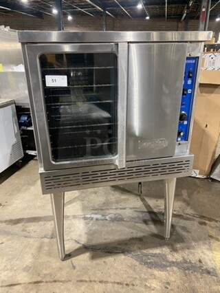 Imperial Commercial Natural Gas Powered Convection Oven! With View Through Door! With Metal Oven Racks! Stainless Steel! On Legs!