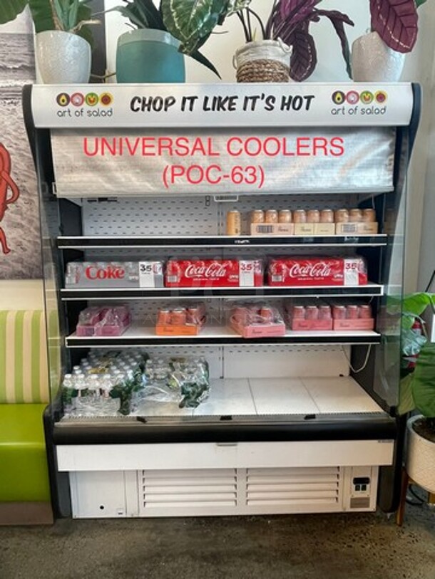 LATE MODEL! 2018 Universal Coolers Igloo Commercial Refrigerated Grab-N-Go Open Case Merchandiser! WORKING WHEN RREMOVED! Model: POC63 SN: NS243247 115V