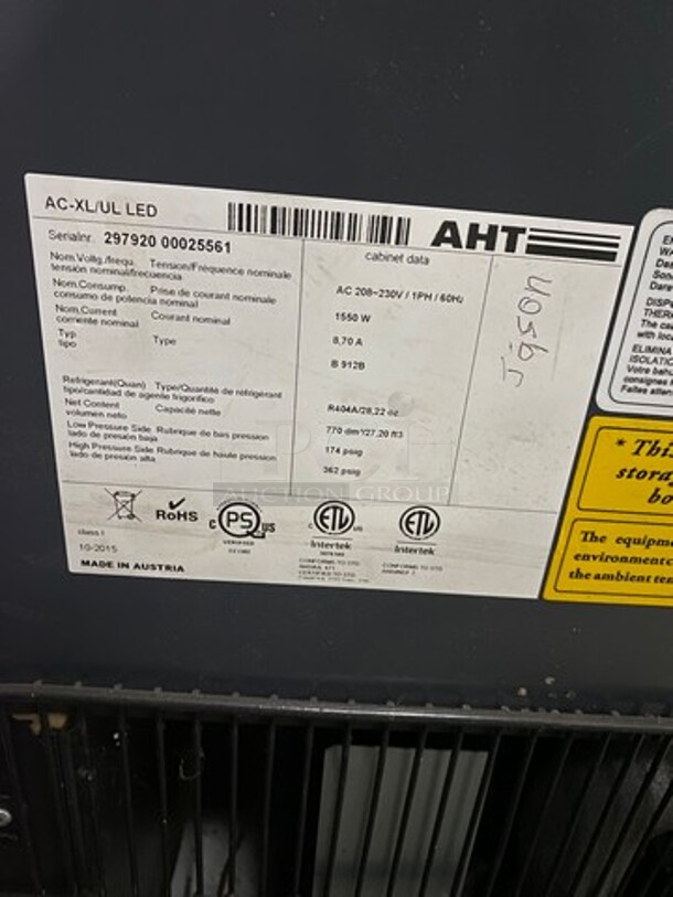AHT Commercial Refrigerated Open Grab-N-Go Display Case! Neon Interior Lighting! Model: ACXLULLED SN: 29792000025561 208/230V 60HZ 1 Phase! Working When Removed!  - Image 8 of 11