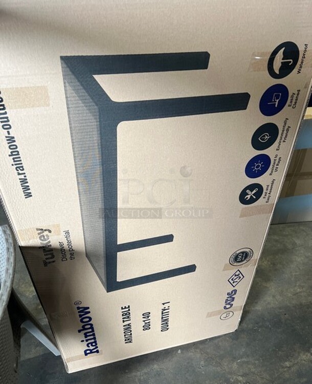 Brand New! Rainbow Arizona Heavy Duty Poly Outdoor Wicker Style Dining Table! With Four Heavy Duty Poly Wicker Style Starlux Dining Chairs! ALL ONE MONEY! - Image 5 of 7