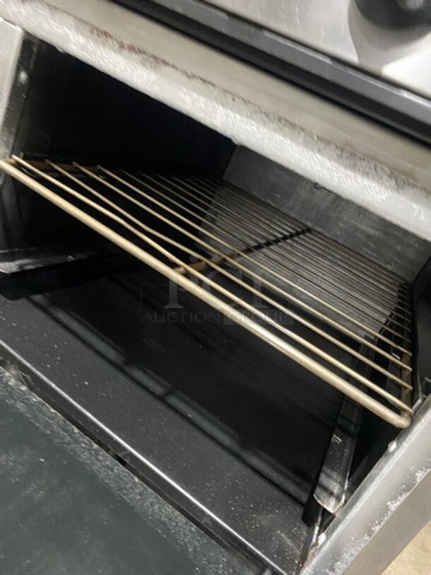 American Range Commercial Natural Gas Powered 8 Burner Stove! With Raised Back Splash And Salamander Shelf! With 2 Oven Underneath! Metal Oven Racks! All Stainless Steel! On Casters! - Image 8 of 10