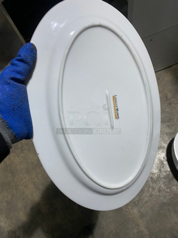 Lasalle Manor White Oval Serving Plates! 9x Your Bid! - Image 4 of 5