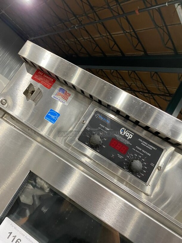 Winston CVap Stainless Steel Commercial 2 Half Size Door Reach In Warming Holding Rack on Commercial Casters! MODEL HA4522ZE SN:20070420072 120V 1PH - Image 8 of 11