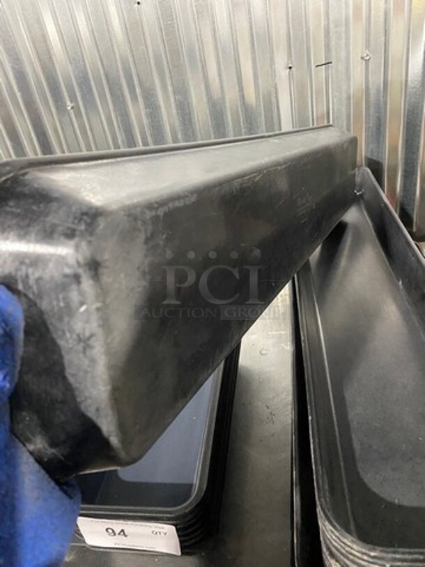 ALL ONE MONEY! Market Tray Assorted Size Black Poly Food Display Trays! - Image 5 of 6